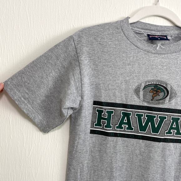 VTG Jansport University of Hawaii T-Shirt S Gray Warrior Football College Sports - Picture 6 of 9